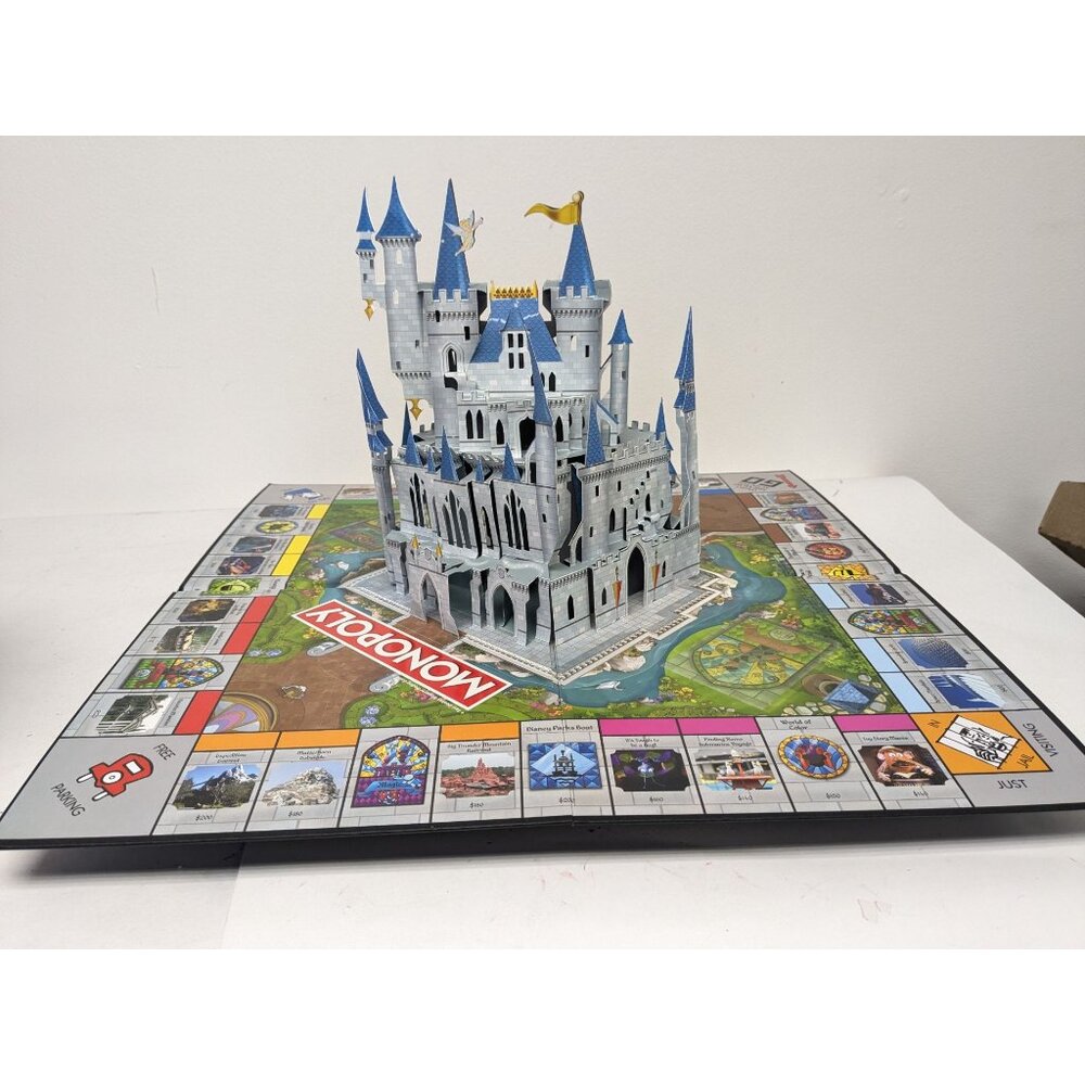 2019 Monopoly Disney Parks Edition Game Replacement Pop-up Castle Board - Picture 2 of 9